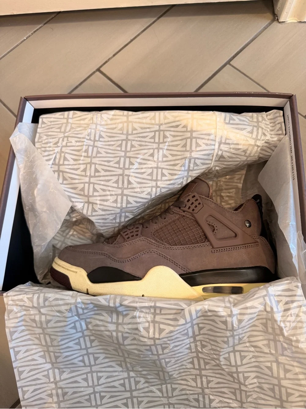 Jordan A Ma Maniére Air Jordan 4 Mauve Brown Sneakers size 6